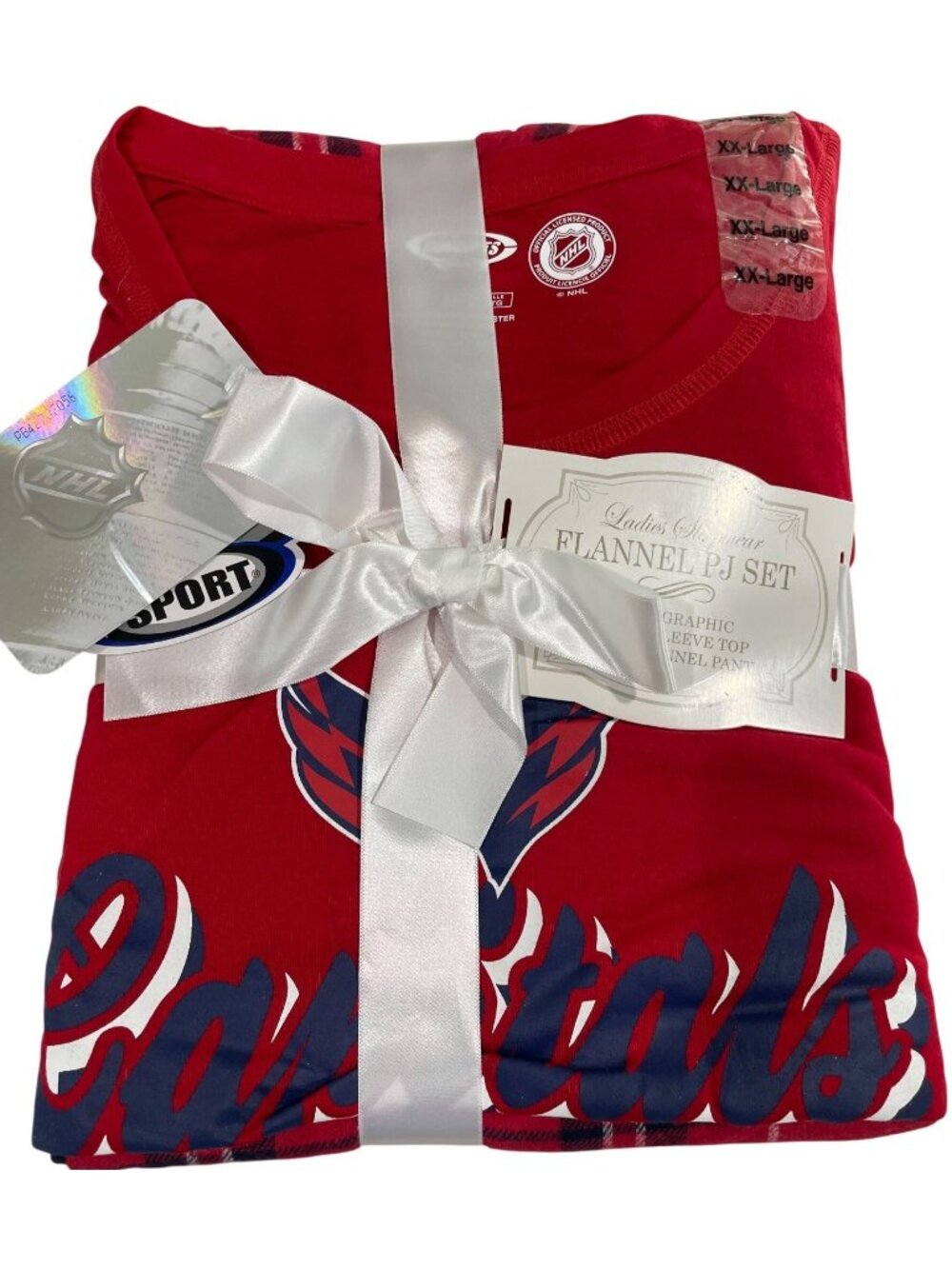 NHL Flannel Pajama Set XXL Red Washington Capitals Sleepwear Concepts Sport New
